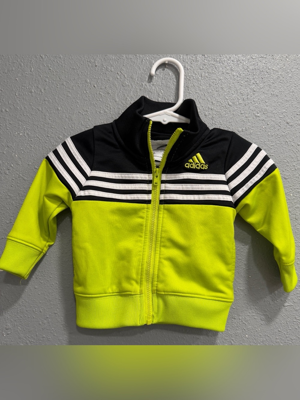 adidas : Baby Boy Track Jacket with Full Zipper and Pockets, Size 6 Month